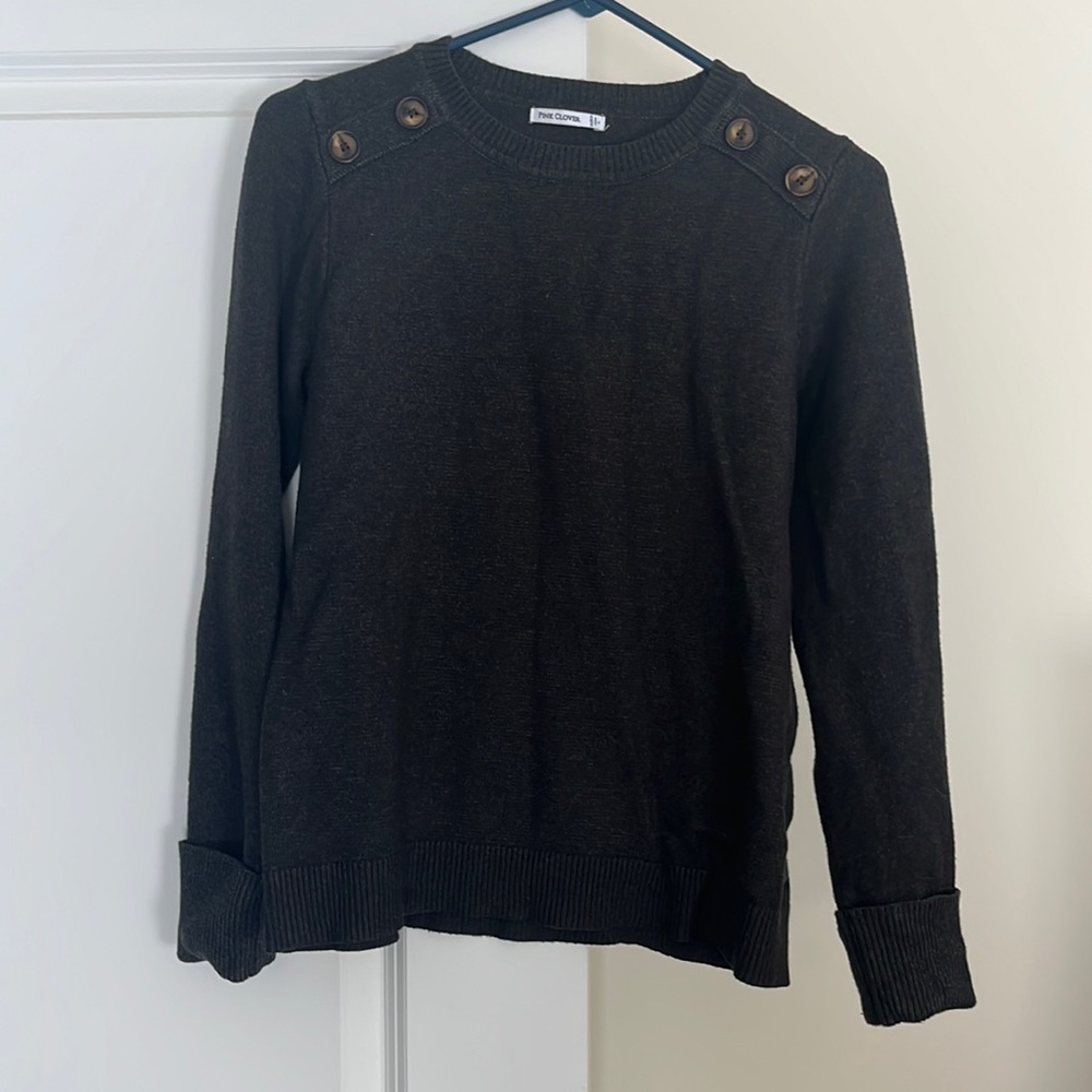 Size L grey Pink Clover sweater
